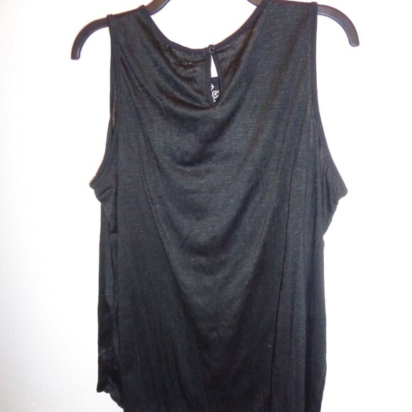Faded Glory Women's Peasant Black Polyester Tank Top Plus Size XXL NWT - Picture 7 of 10